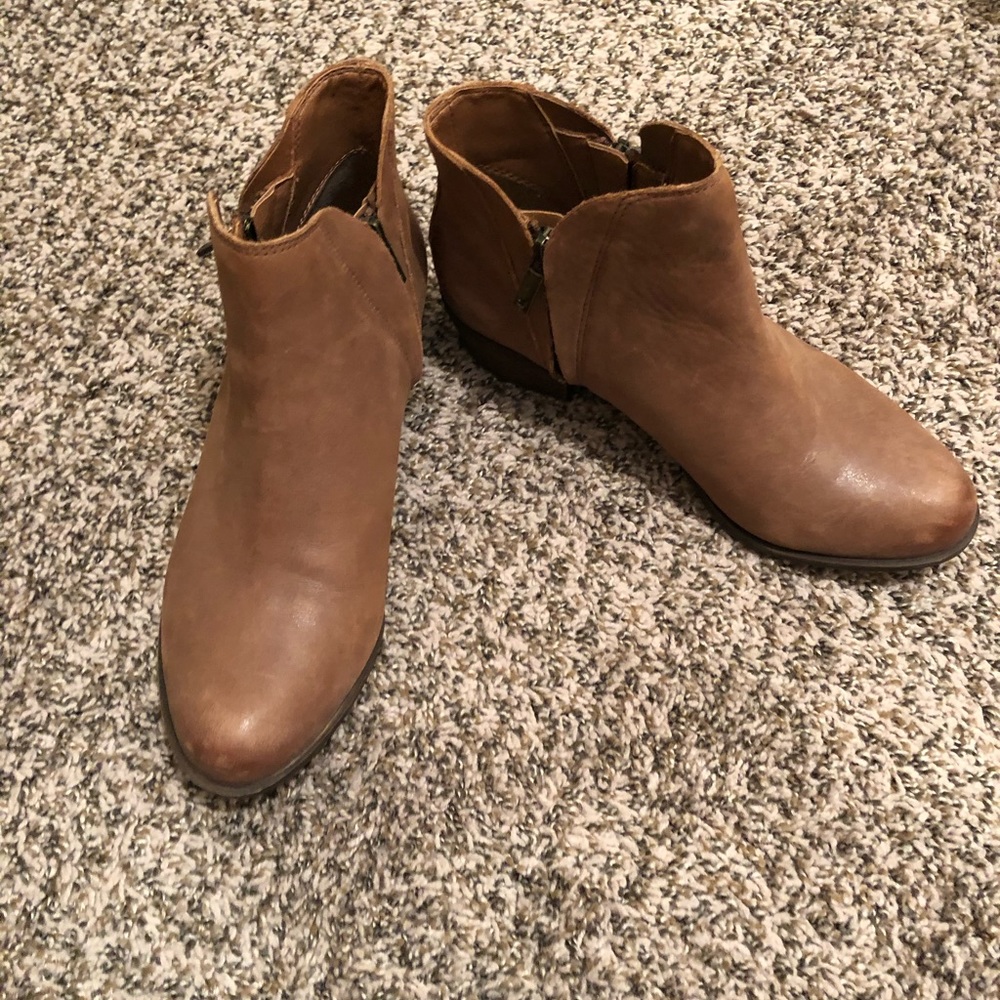 Lucky Brand Brown Booties, Size 8